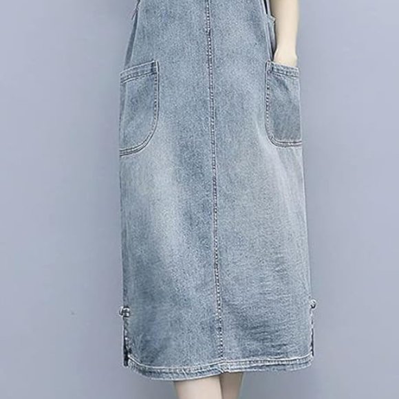 NWT Japanese Style Long Midi Overall Dress - Picture 5 of 5